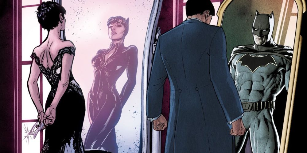 batman and catwoman prepare for their wedding