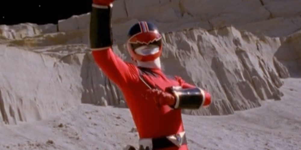 Eric Myers the Quantum Red ranger fights on the moon