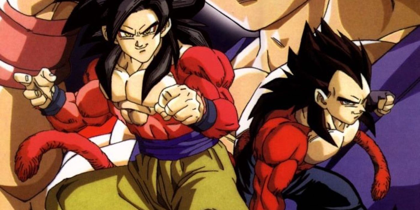 Why does Gogeta have red hair in his Super Saiyan 4 form whereas