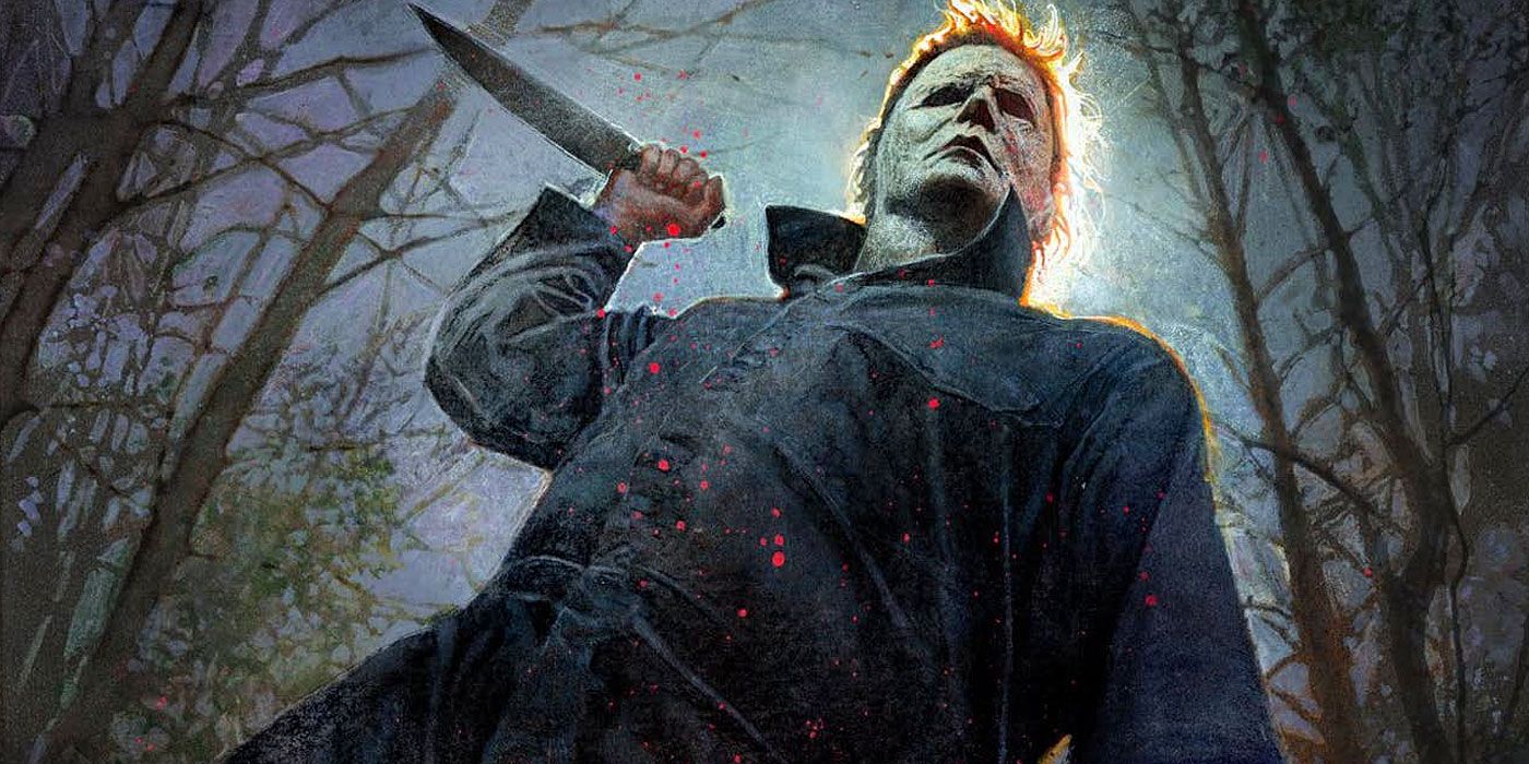 Michael Myers using a knife in Halloween movie