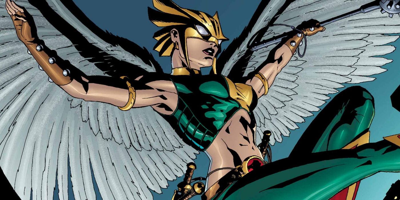 Hawkgirl spreading her wings