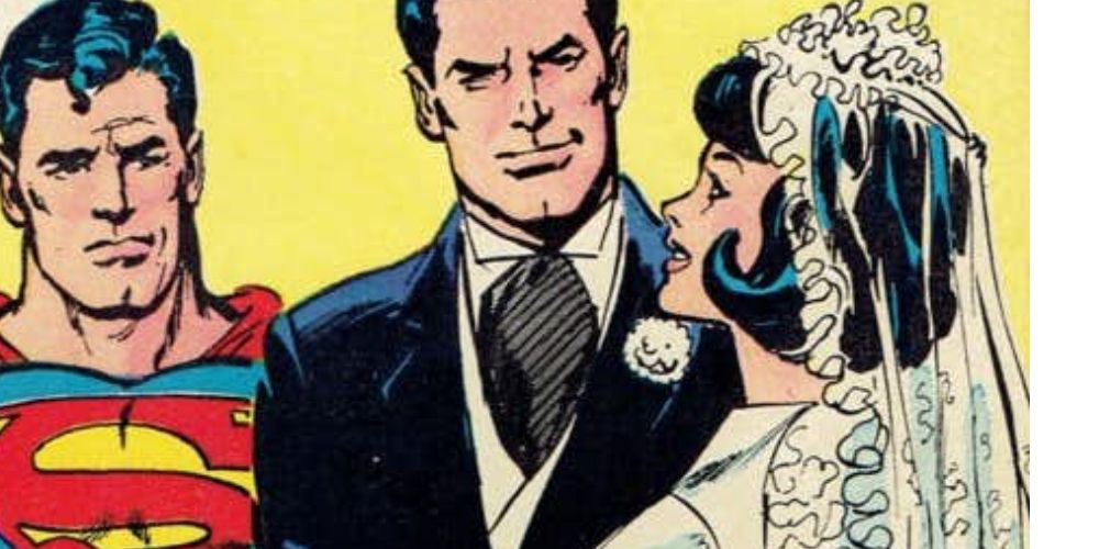 Bruce Wayne marries Lois Lane as Superman watches