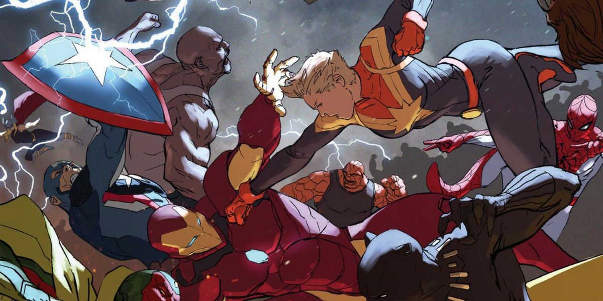 Captain Marvel Iron Man Civil War II