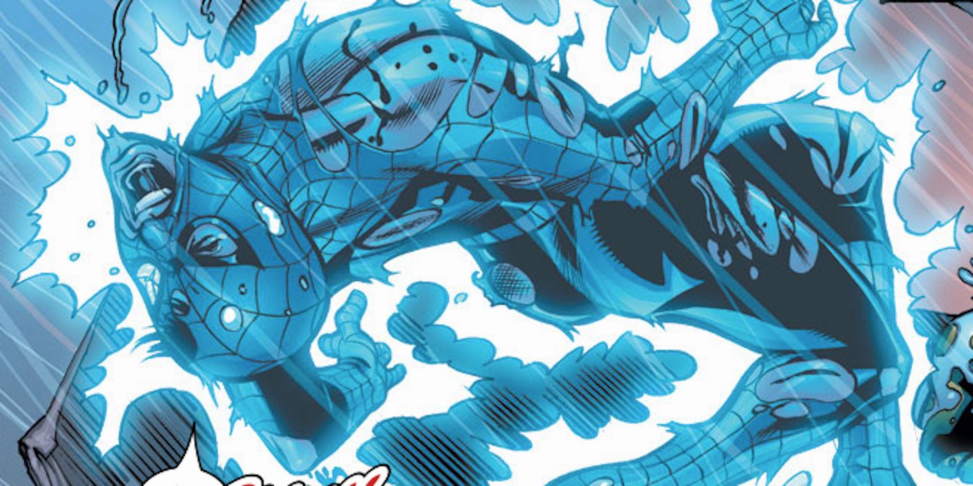 Electro electrocutes Spider Man Marvel Knights