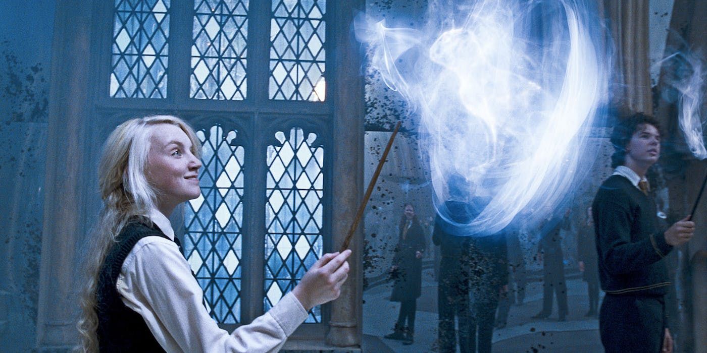 Luna Lovegood casting the Patronus Charm in Harry Potter and the Order of the Phoenix