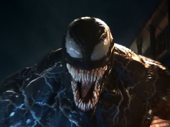 Venom bears his teeth in new photo from the upcoming film.