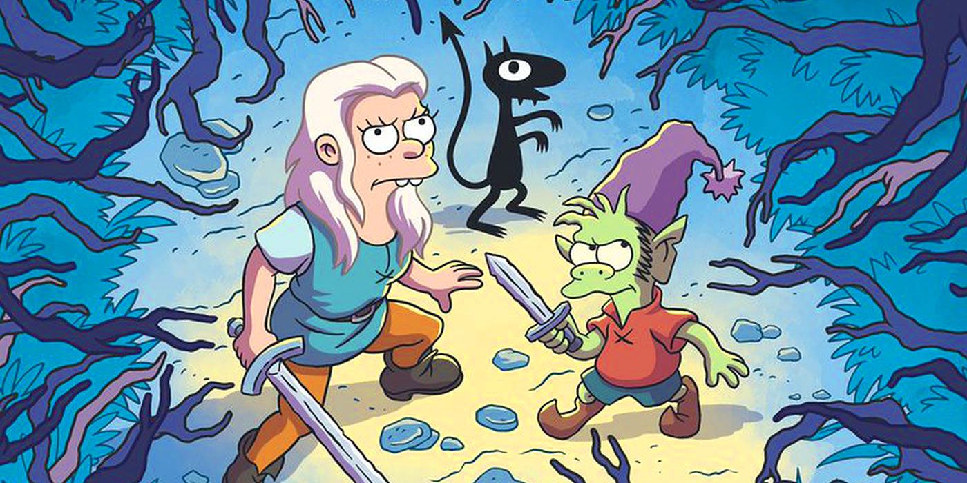 Elfo, Bean, and Luci go into battle in Disenchantment