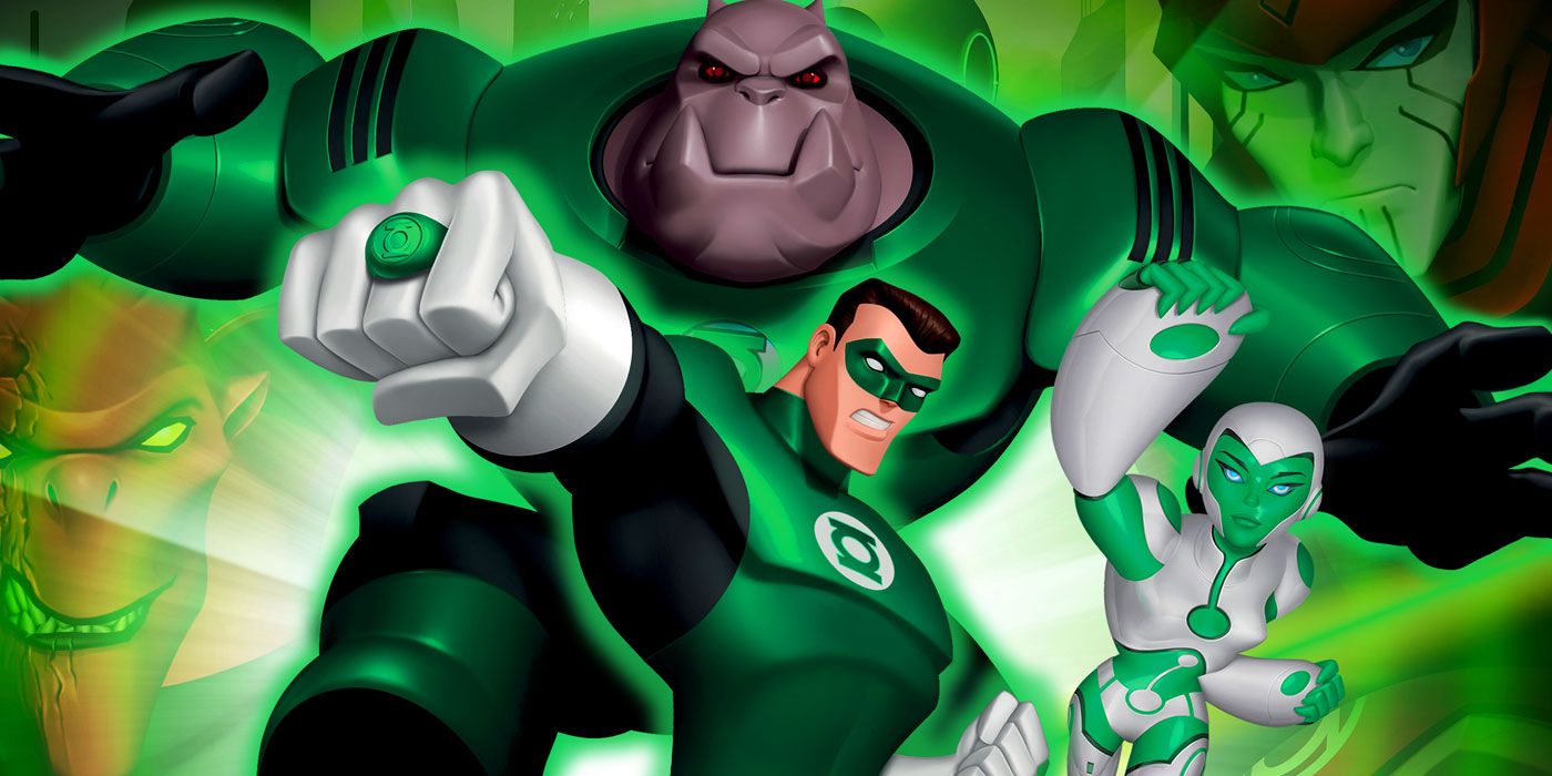 Hal Jordan and Kilowog fight in Green Lantern animated series
