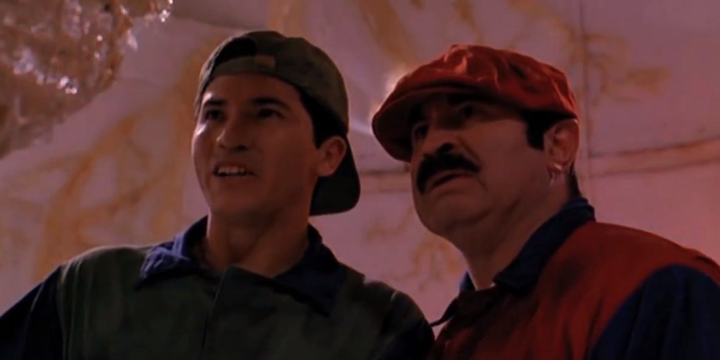 Bob Hoskins and Jon Leguizamo in Super Mario Bros