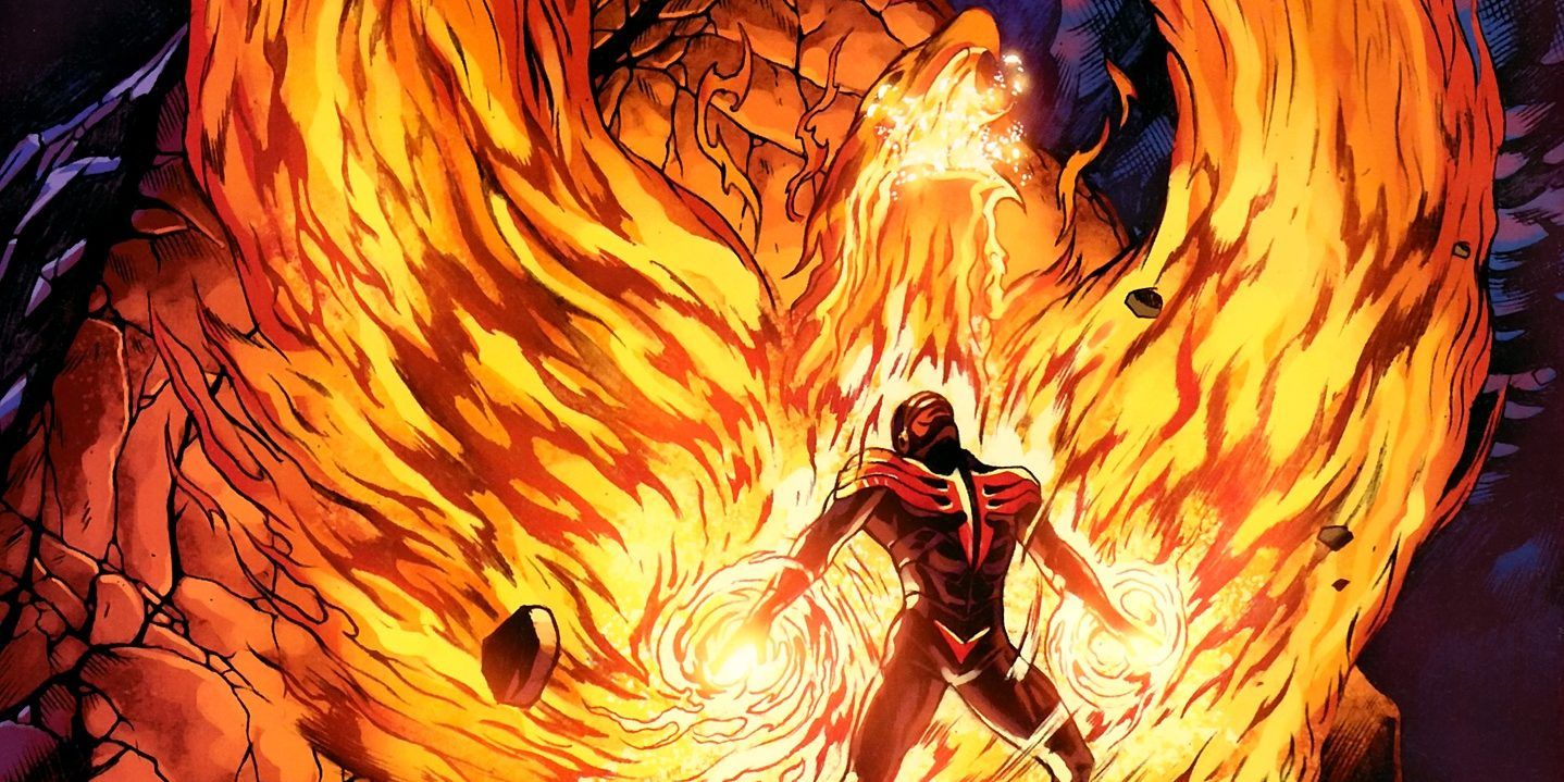 Cyclops using the powers of the Dark Phoenix in Marvel Comics