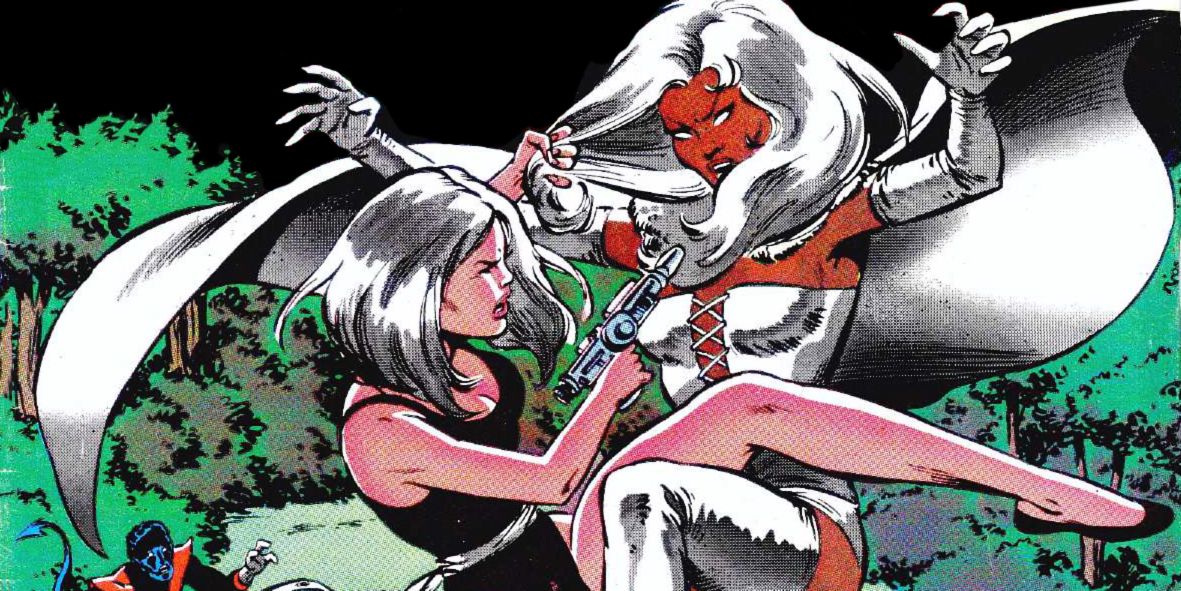Emma Frost and Storm Fight