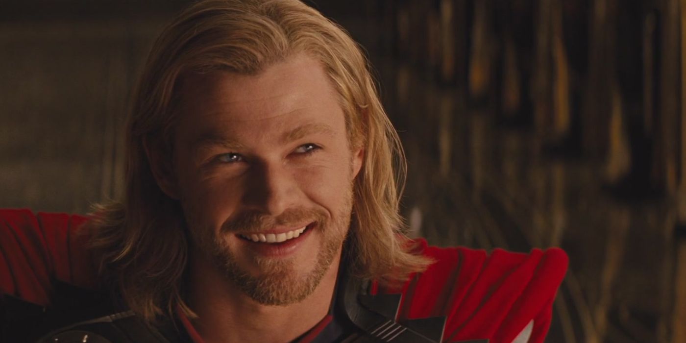 Thor smiling in the MCU