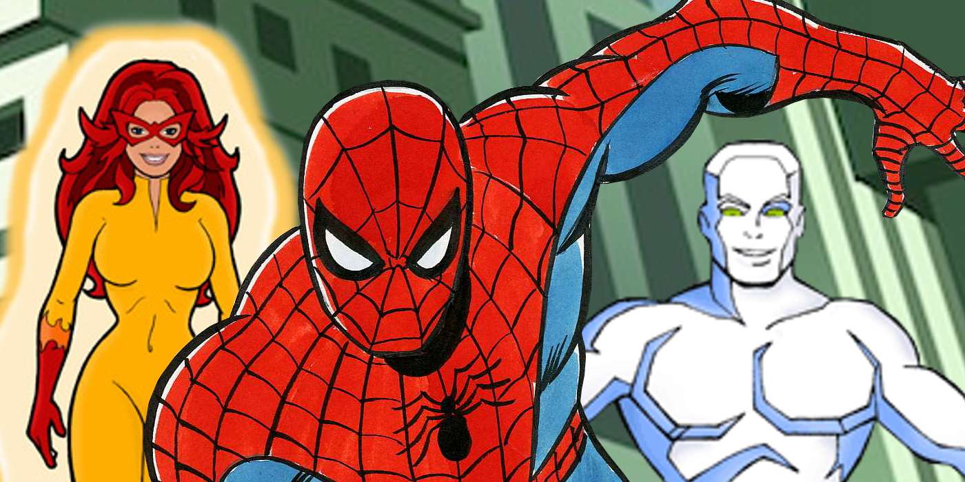 Spider-Man, Firestar and Iceman in Spider-Man and his Amazing Friends