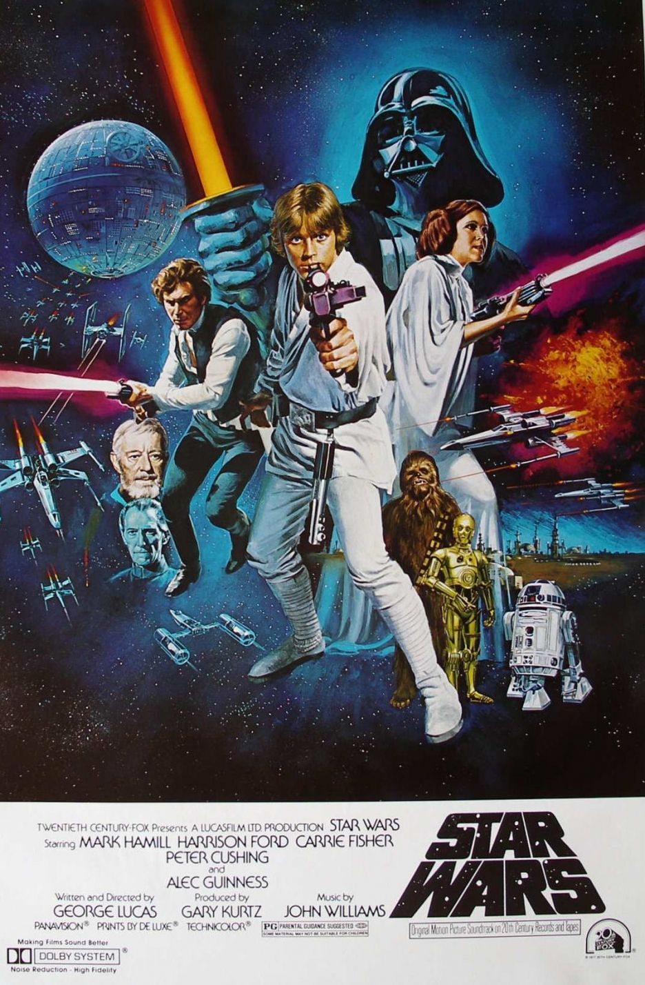 The Cast on the Star Wars: Episode IV - A New Hope Poster