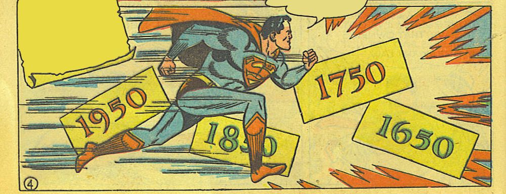 Superman running through time action_148_05