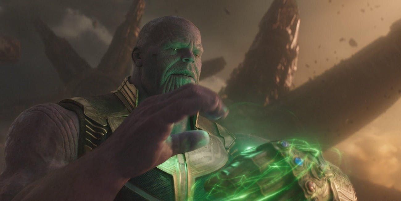 Thanos and time stone in Infinity War