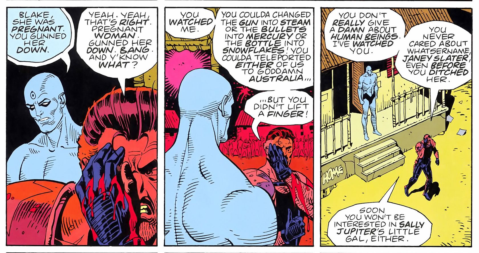 The Comedian lectures Doctor Manhattan