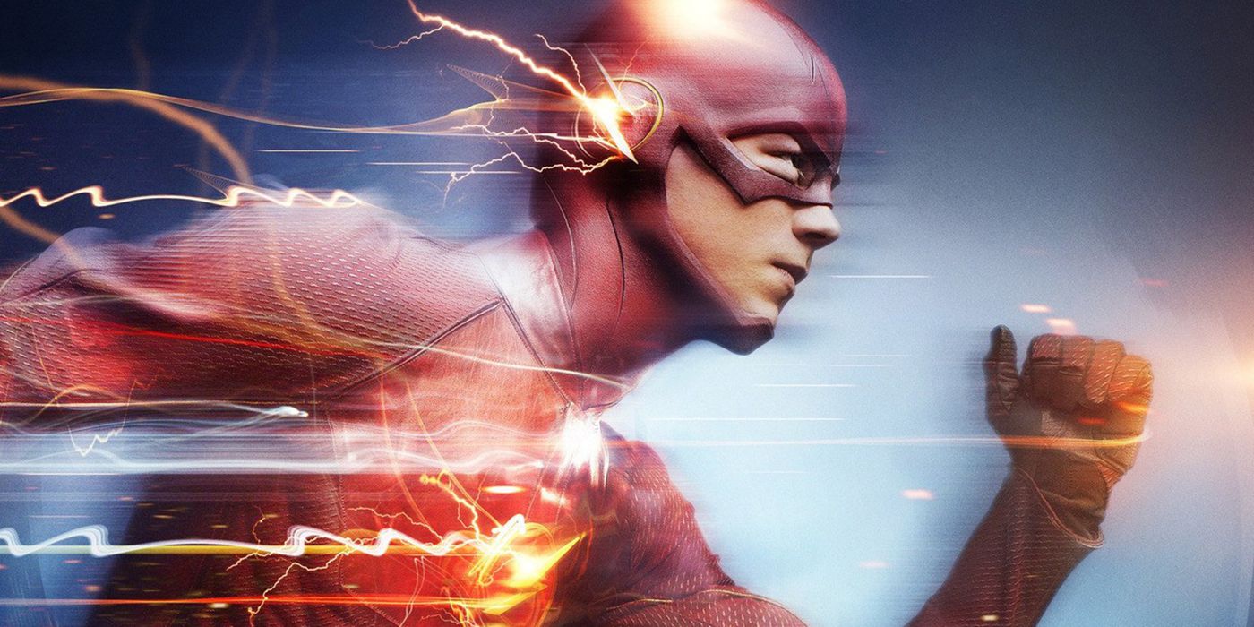 The Flash running from the TV series