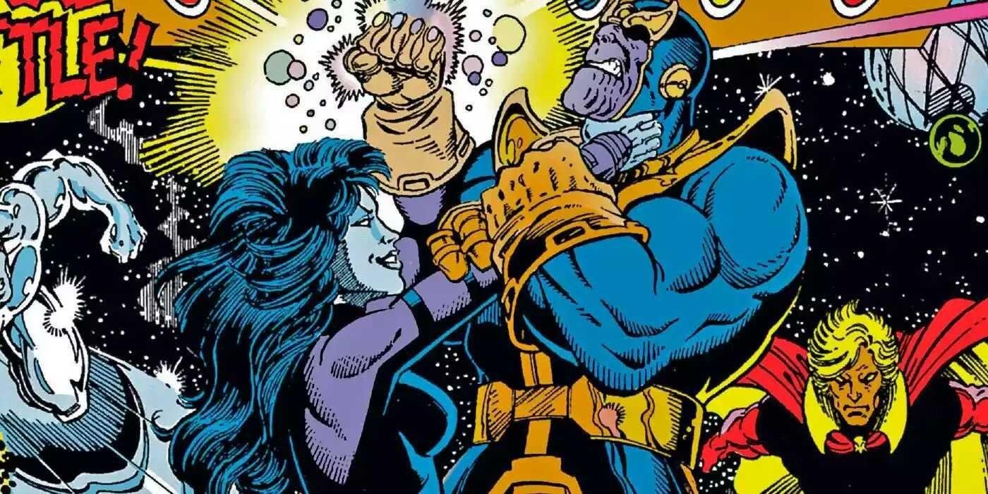 Nebula and Thanos Comic