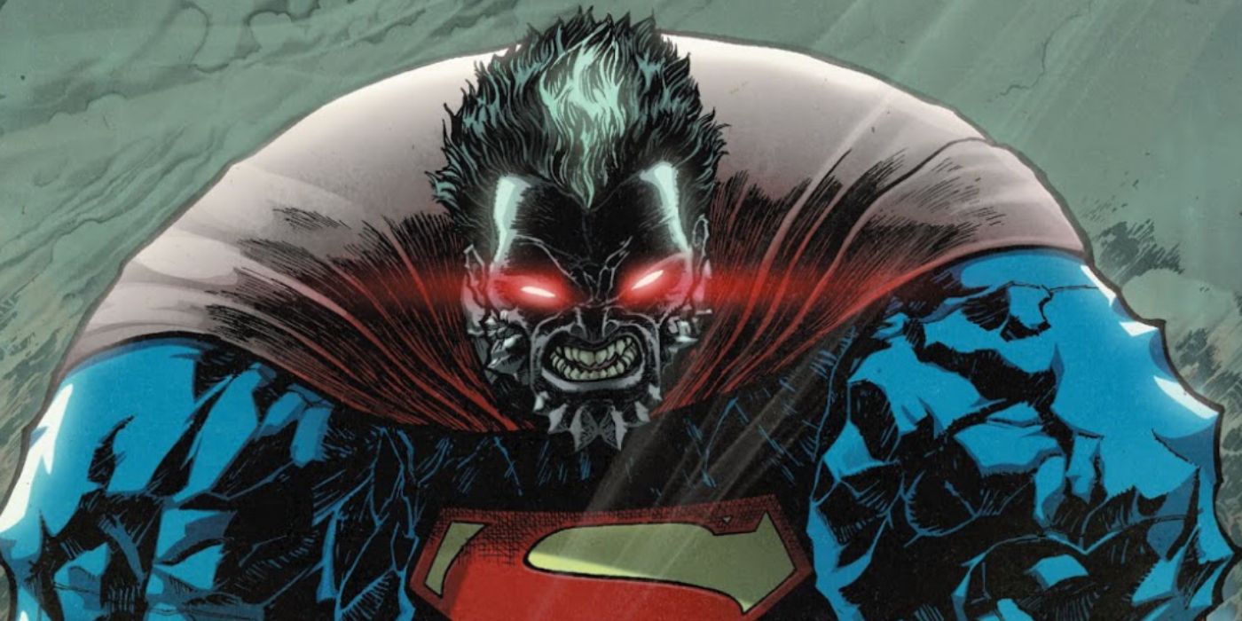 Superman transforming into Superdoom during the "Doomed' event