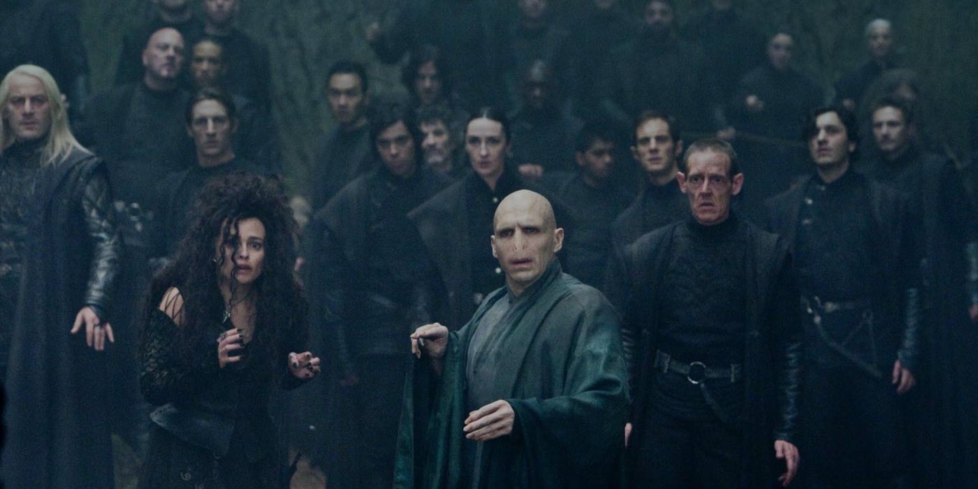 Voldemort and the Death Eaters in Harry Potter.