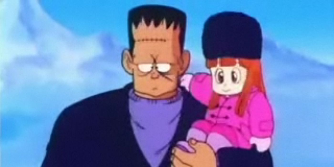 Dragon Ball Android 8 with girl on shoulder