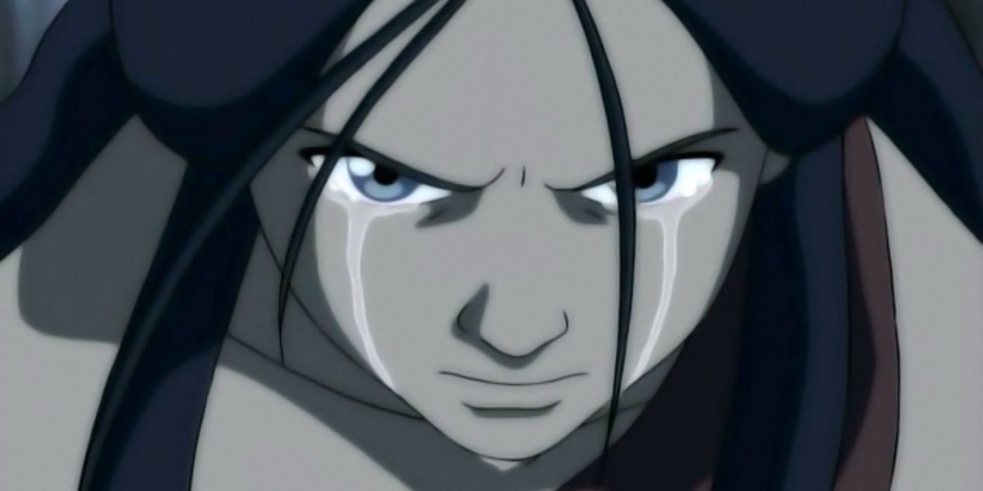 Katara cries after using bloodbending in Avatar The Last Airbender