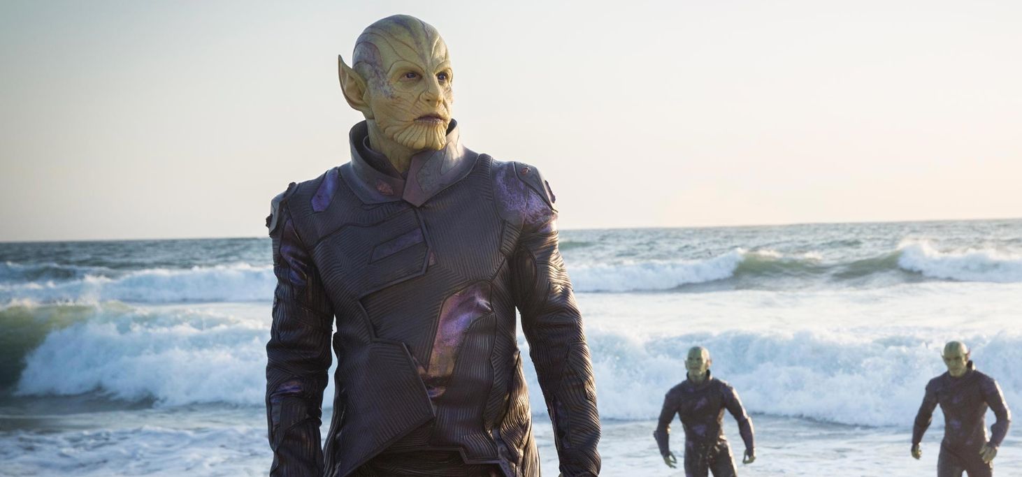 Talos with Skrulls on the beach