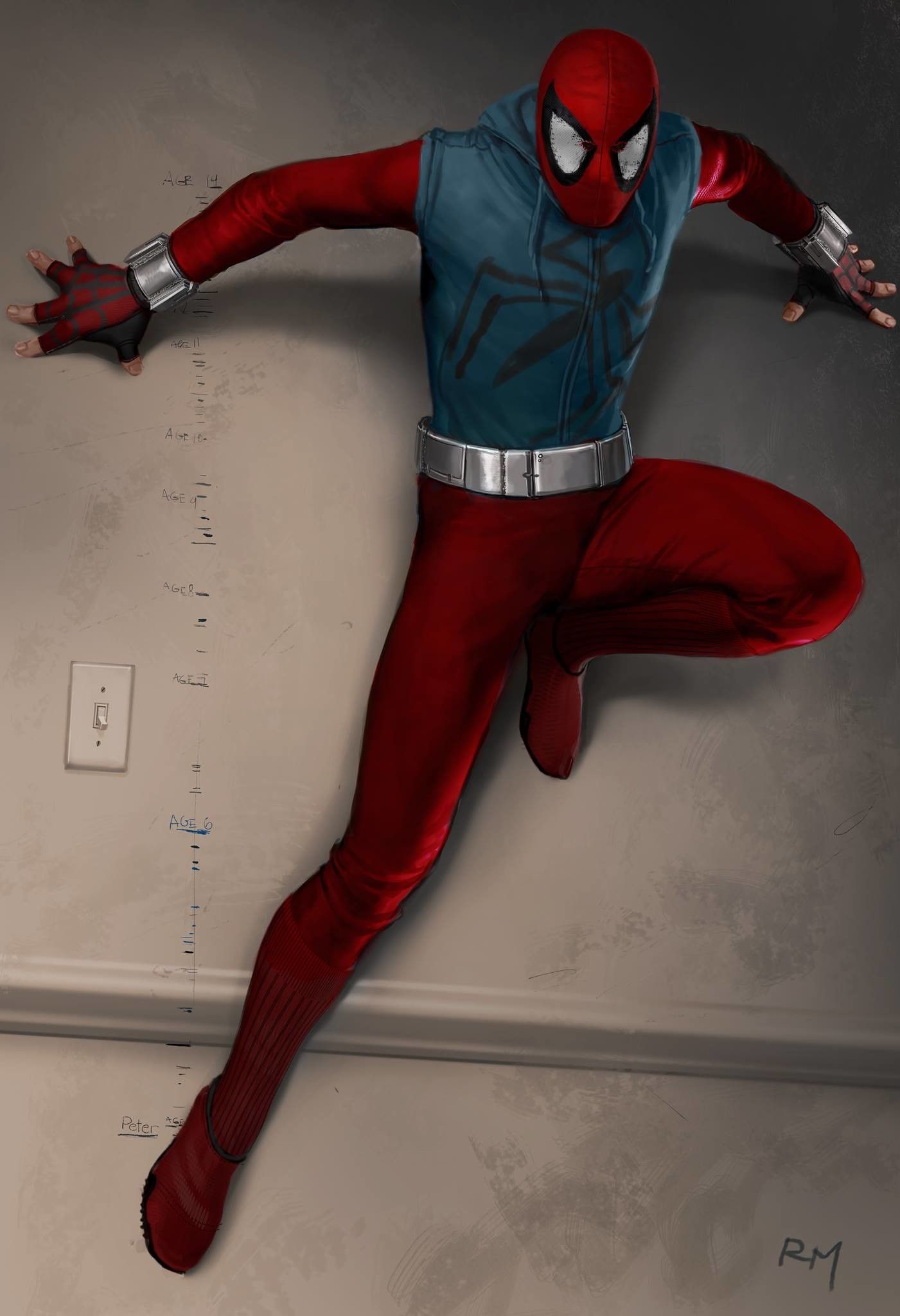 early spider suit concept art