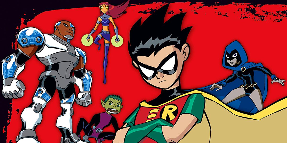 Teen Titans's characters (Starfire, Raven, Beast Boy, Cyborg &amp; Robin)