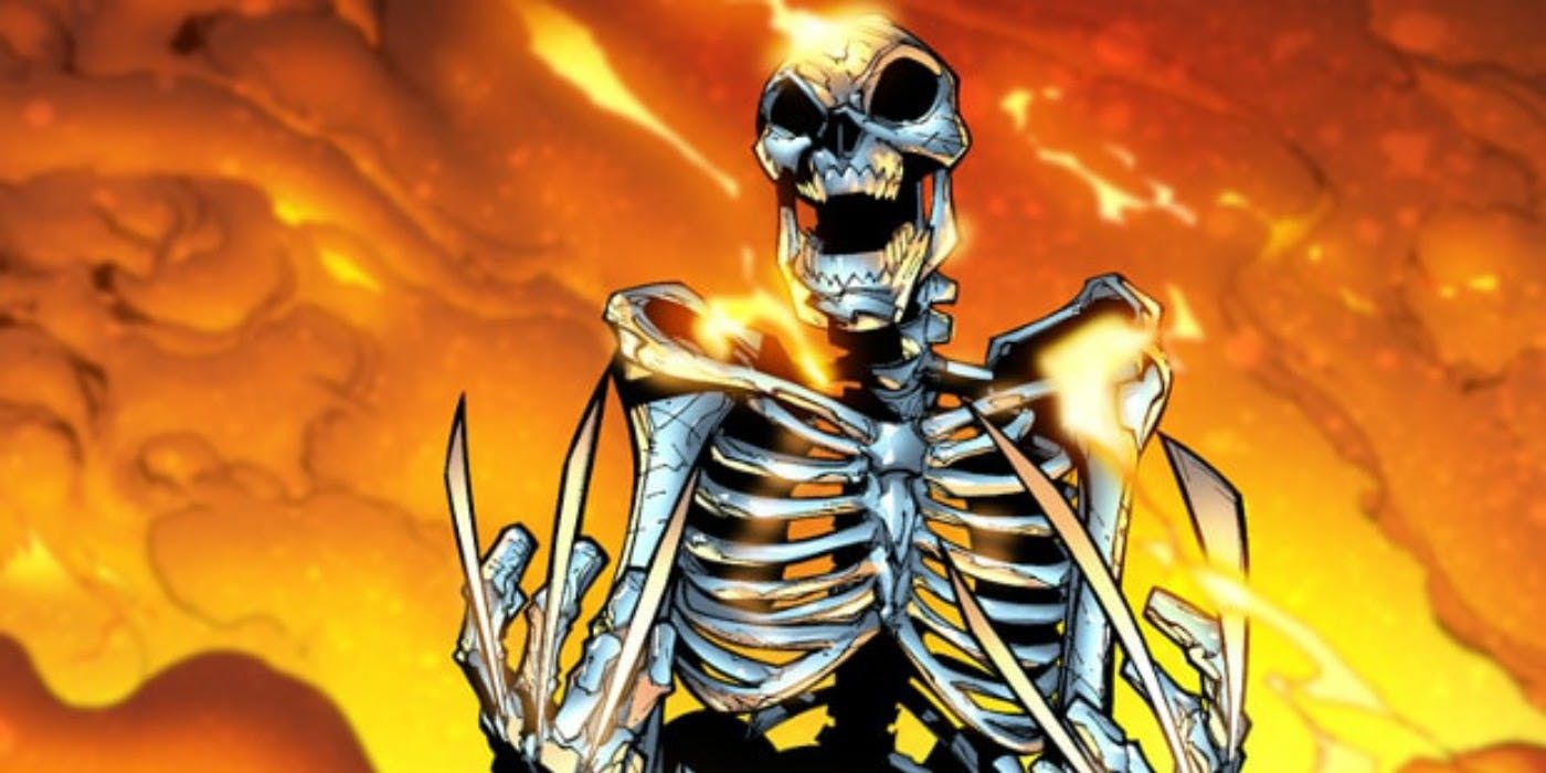 wolverine burned to skeleton