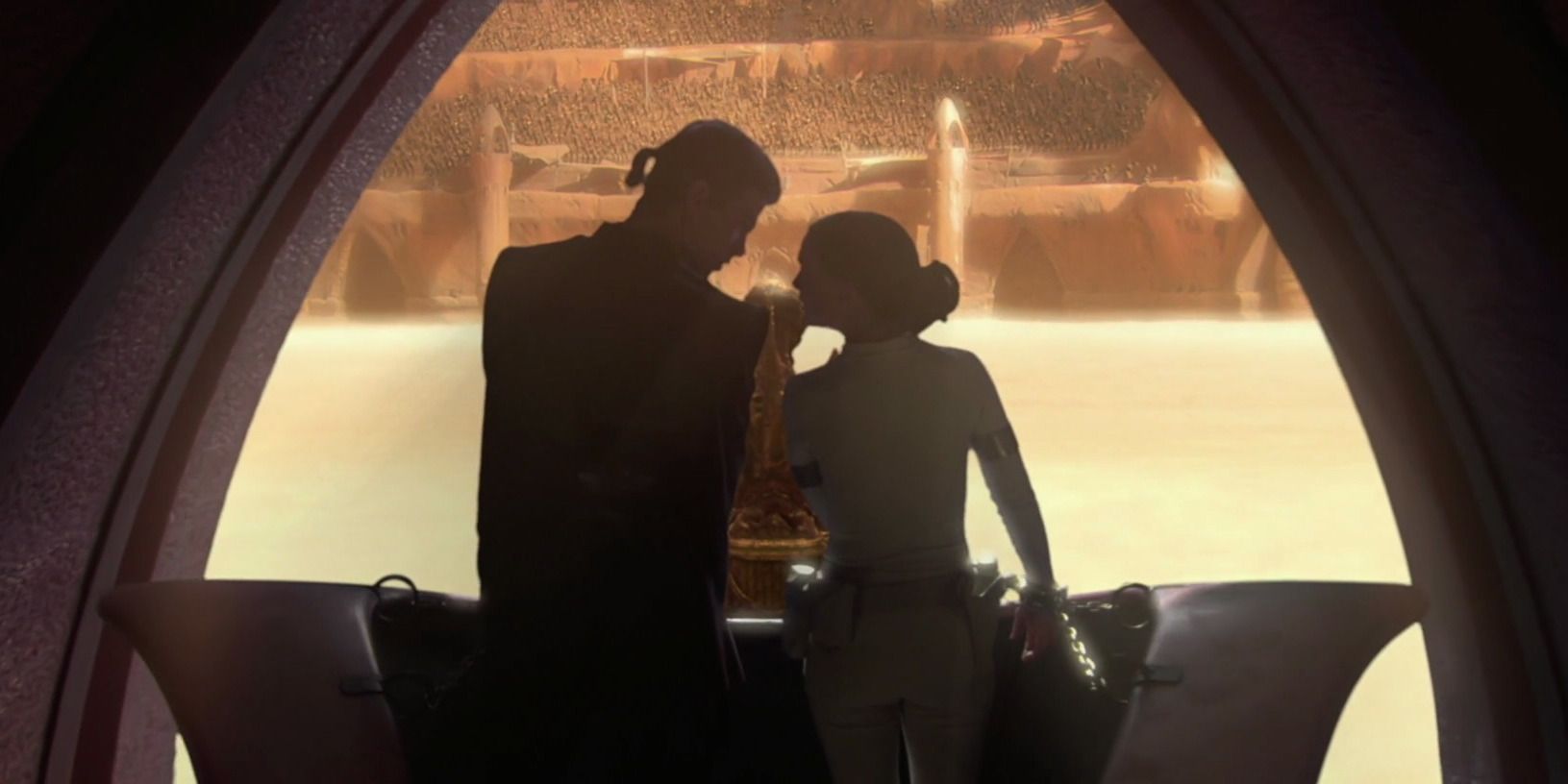 Anakin and Padme before the Trial on Geonosis in Attack of the Clones