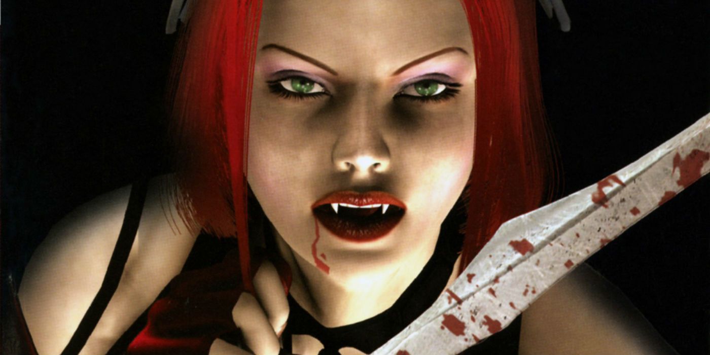 BloodRayne showing her teeth in the video game