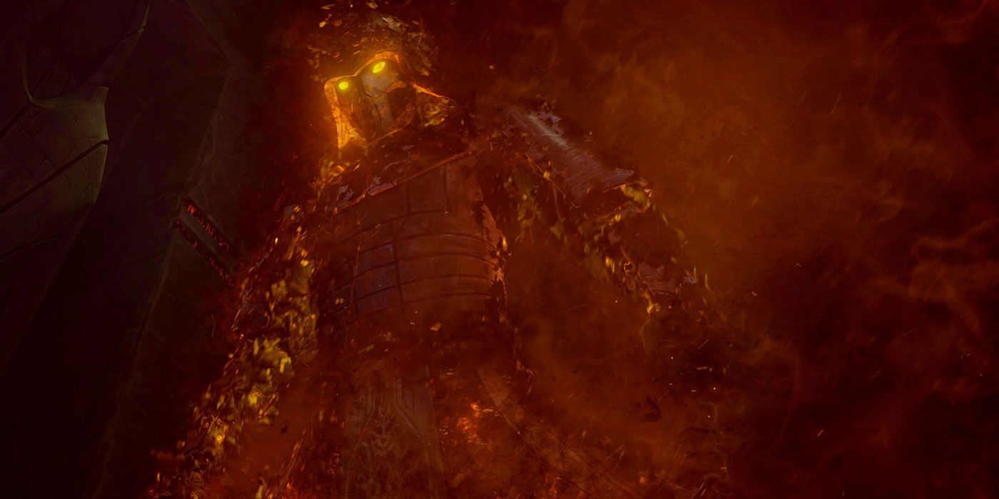 Star Wars' Darth Bane is seen as a human-shaped fire being
