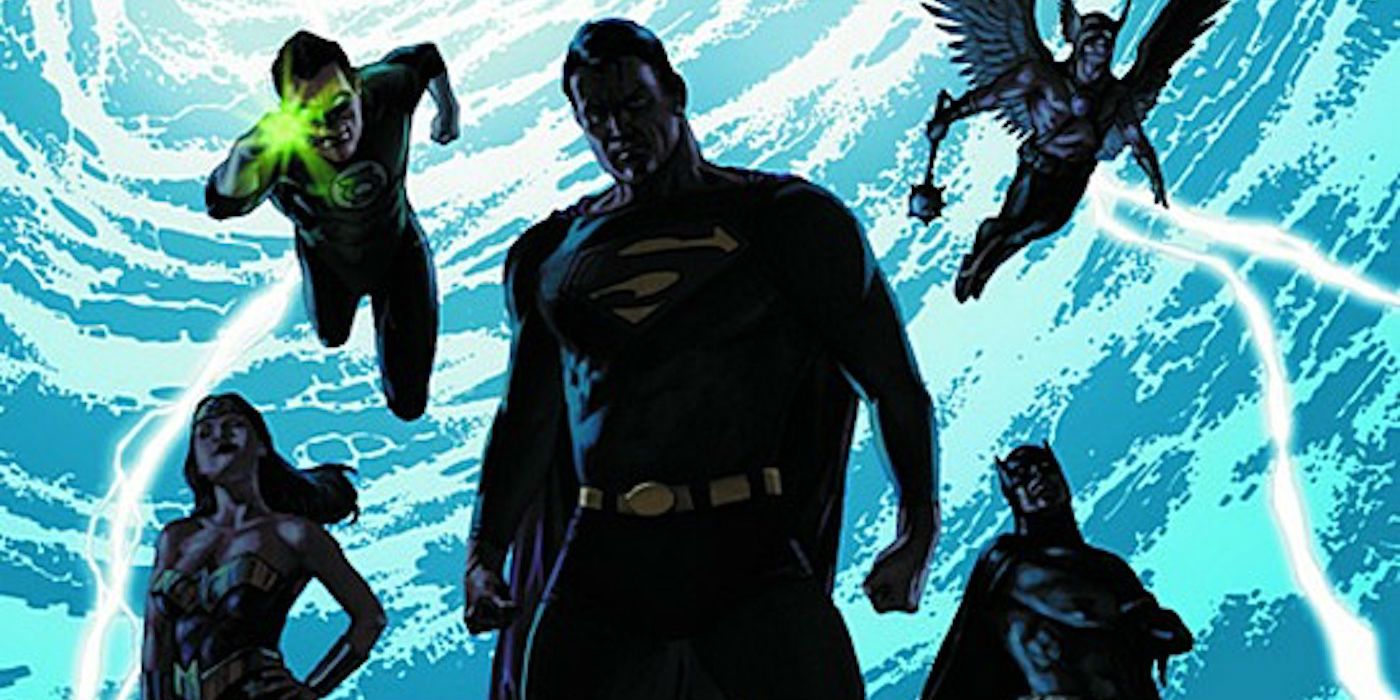 Final Crisis from DC Comics with Batman, Wonder Woman, Superman, Hawkman, and Green Lantern Hal Jordan