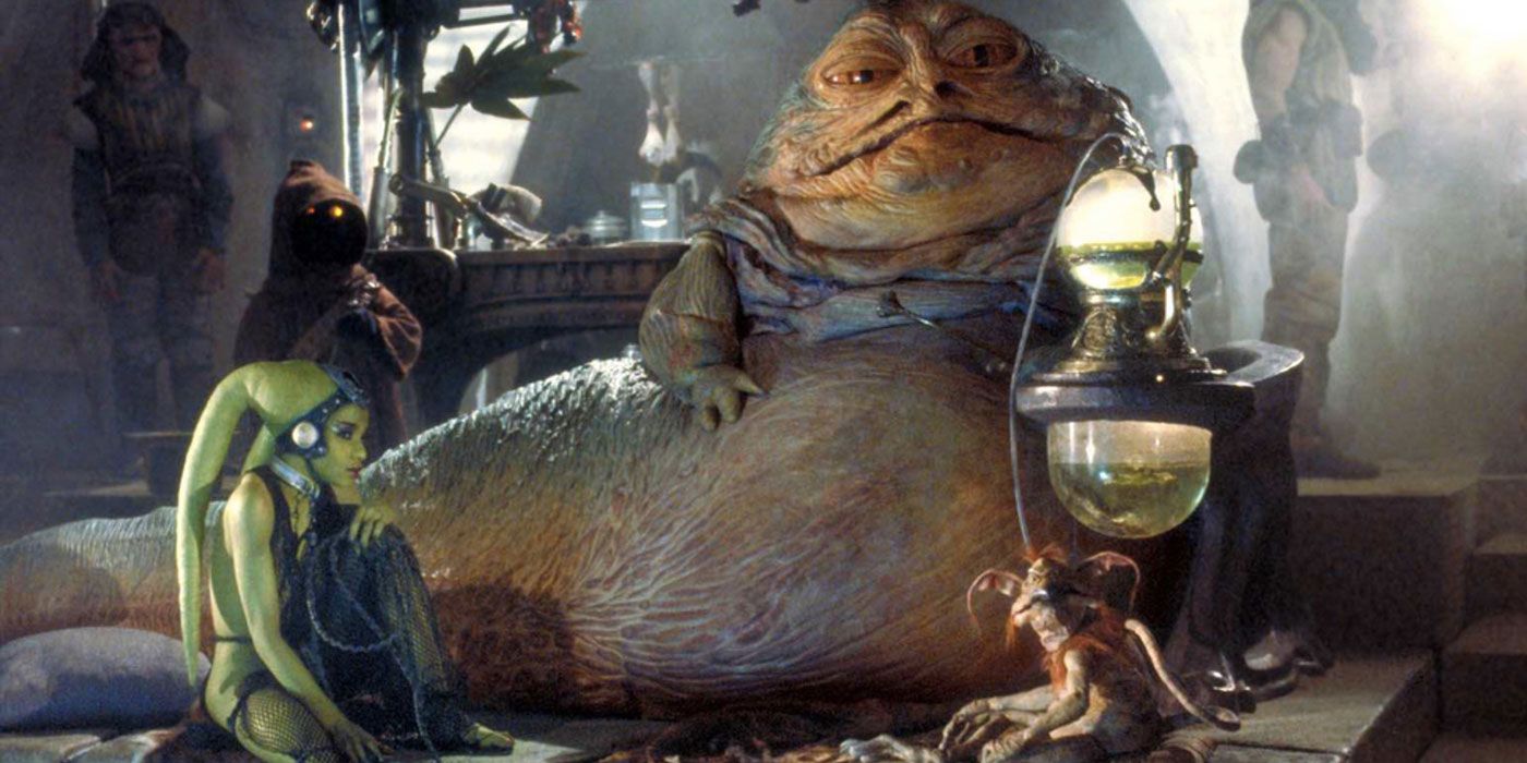 Jabba the Hutt in his palace