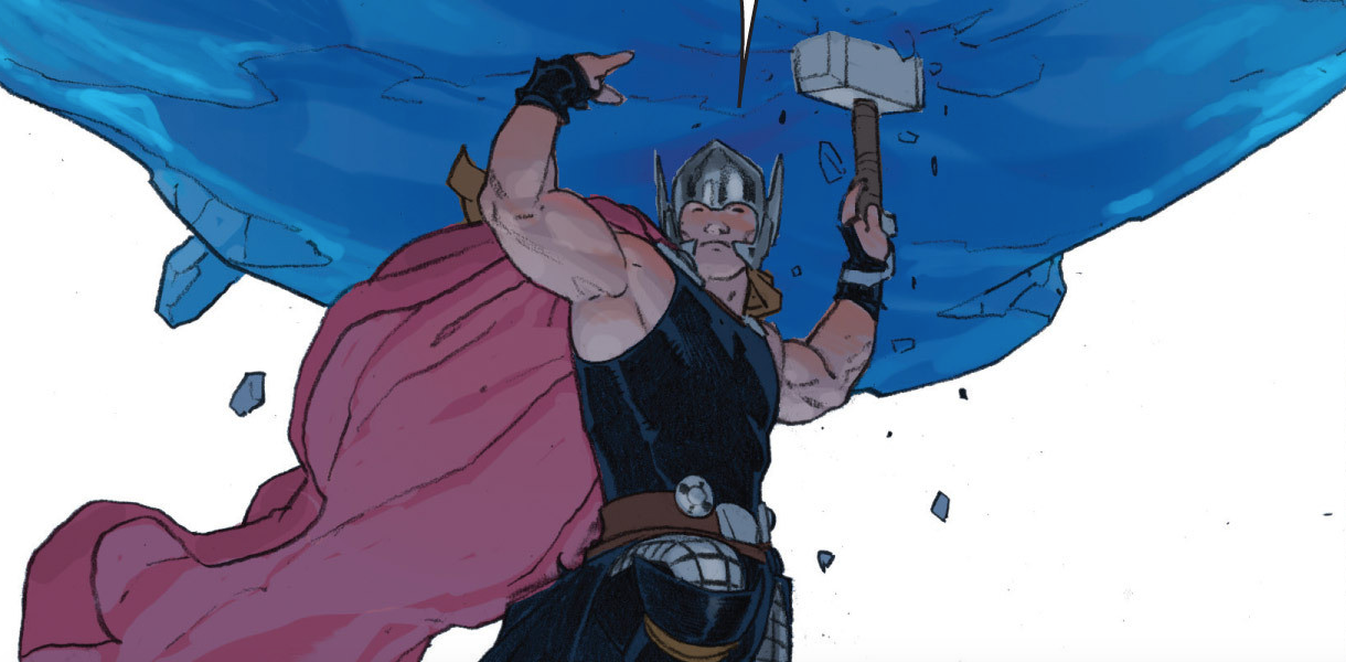 Thor lifting ice