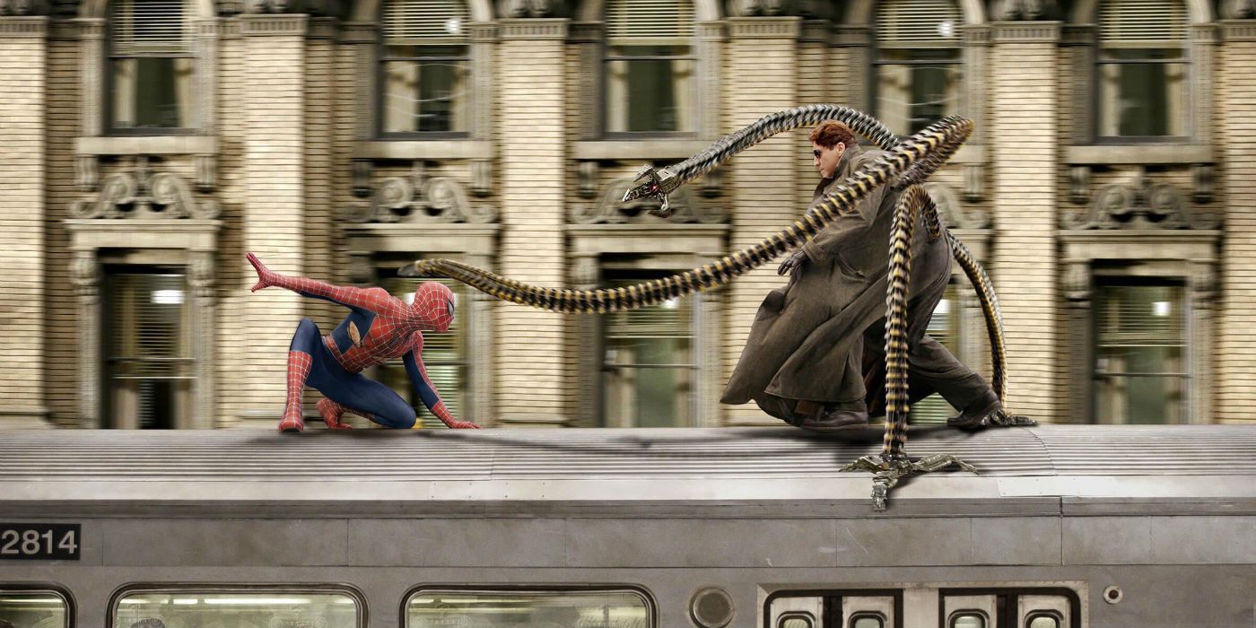 Spider-Man vs Doctor Octopus on the train