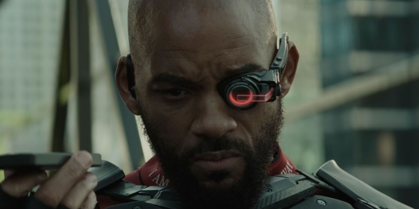 An image of Suicide Squad's Deadshot portrayed by Will Smith. 