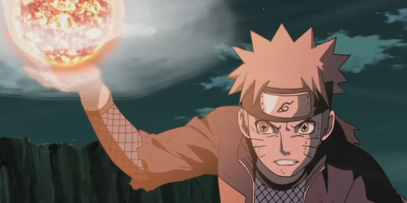 Naruto Uzumaki from Naruto Shippūden with a Lava Release Rasengan