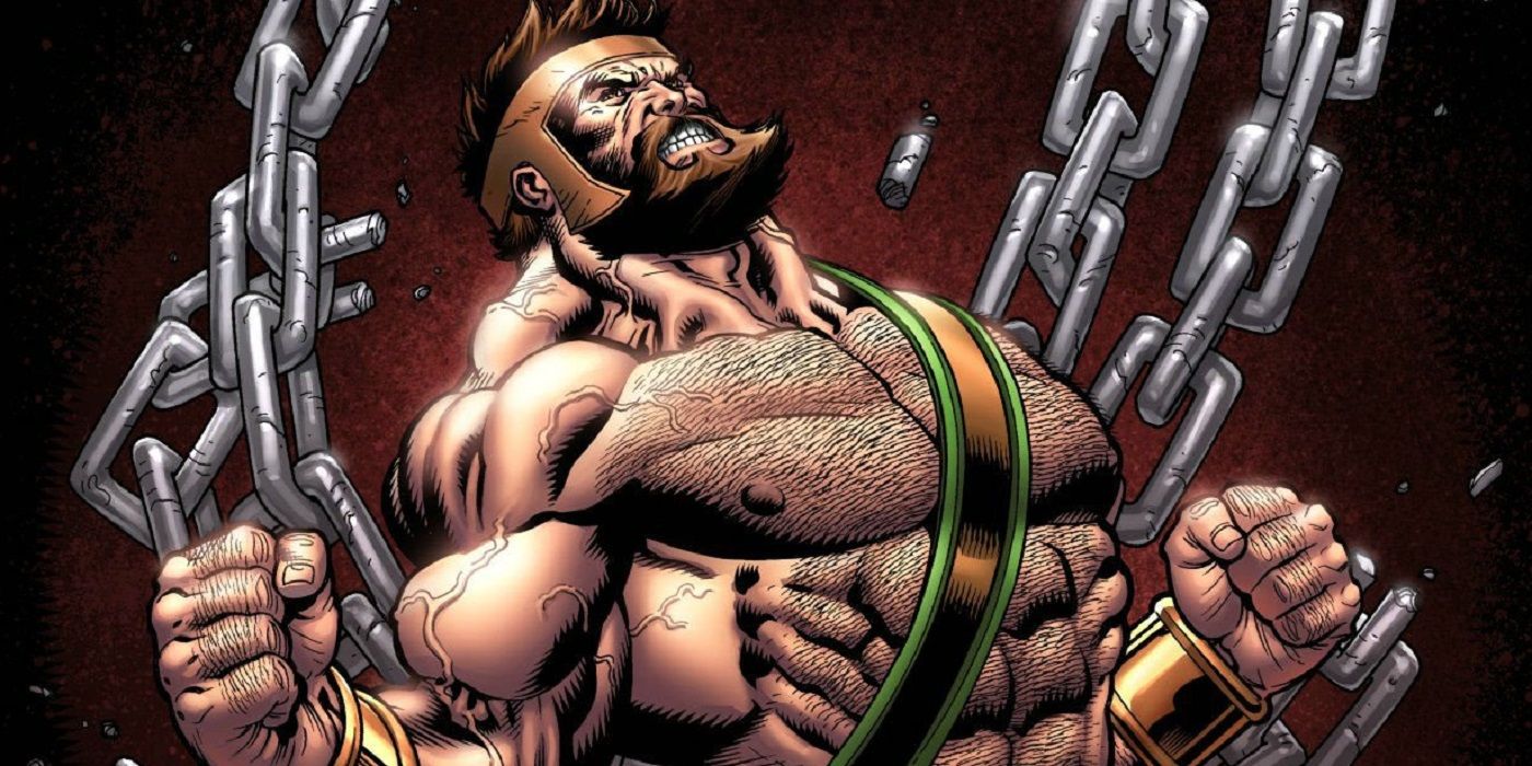 Hercules displaying his strength in an image from his role in Marvel Comics. 