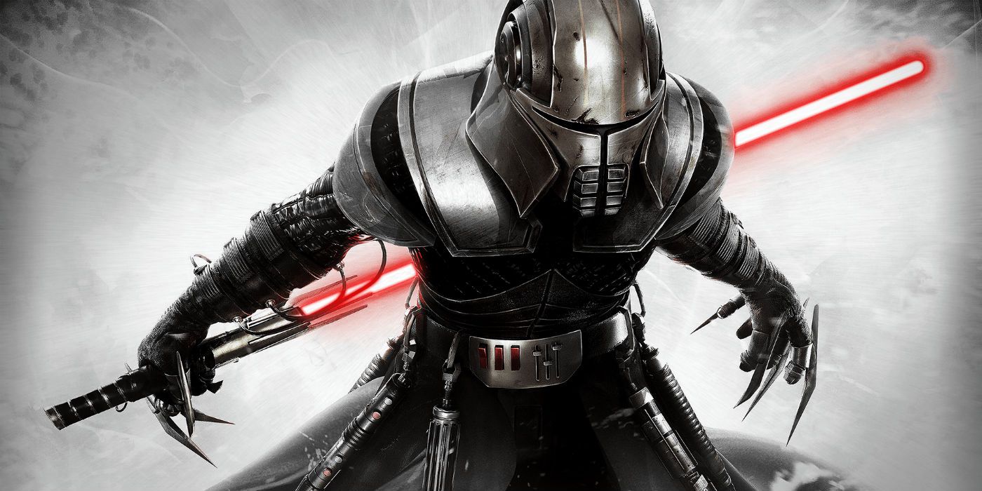 Galen Marek armored up as Starkiller, the sith assassin in Star Wars: The Force Unleashed.