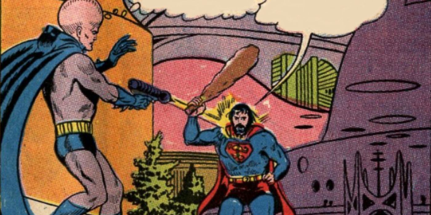 Caveman Superman vs 800000 AD Batman