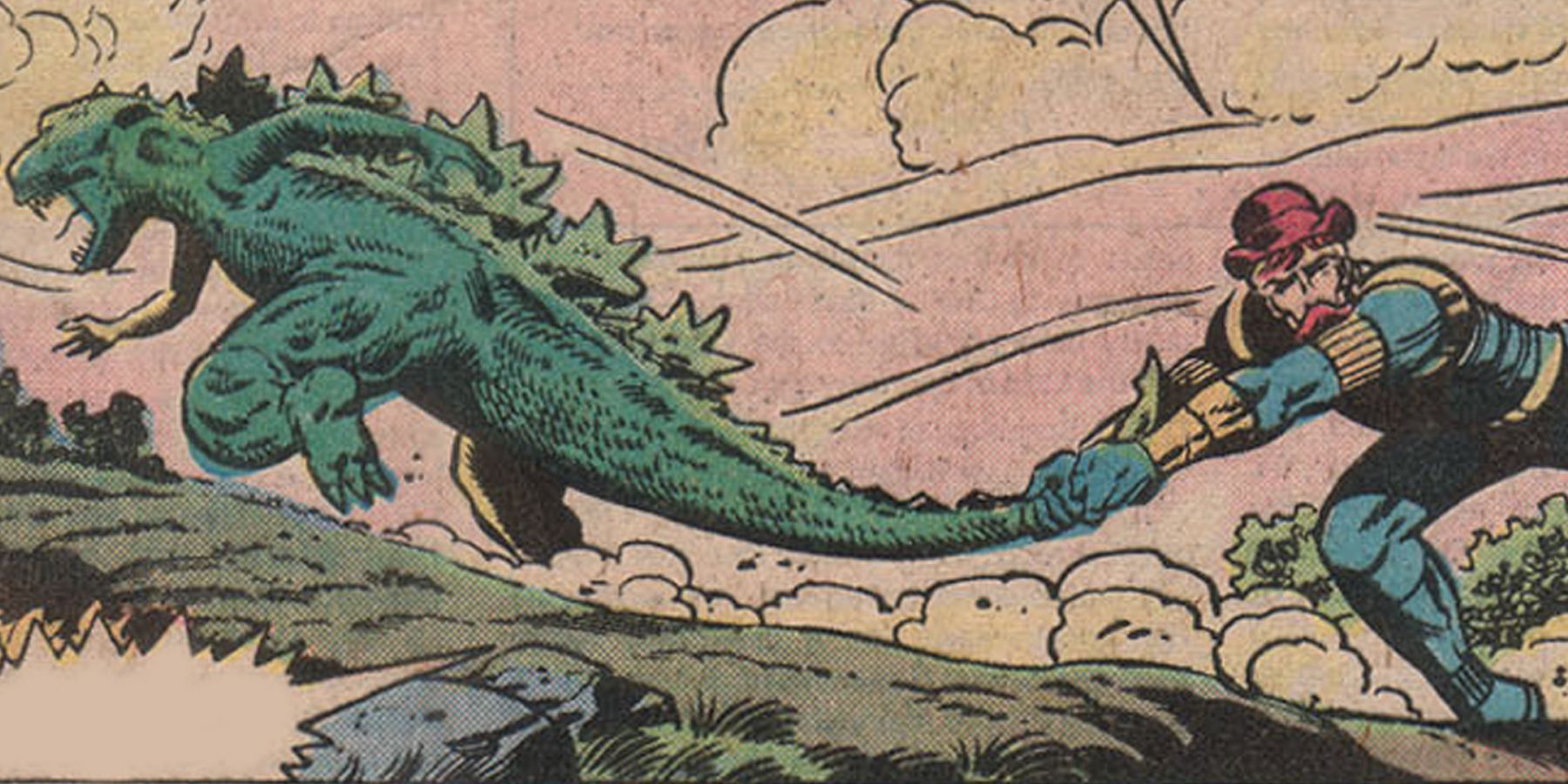 Dum Dum Dugan Holding Godzilla's Tail
