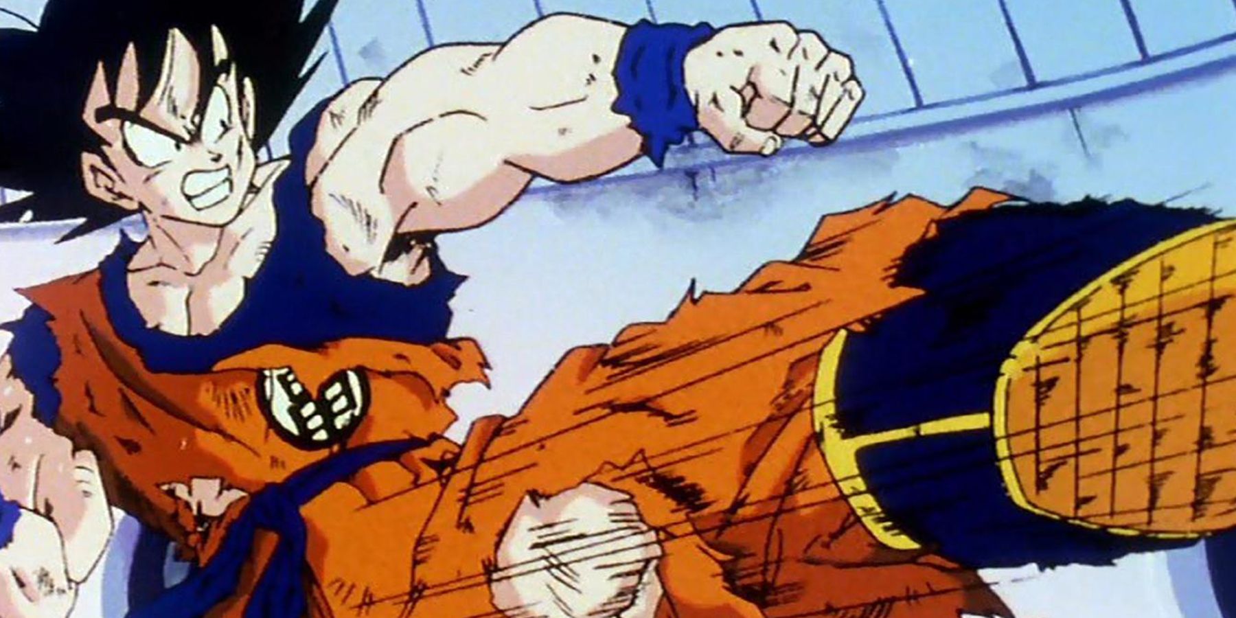 Goku undergoes gravity training in Dragon Ball Z