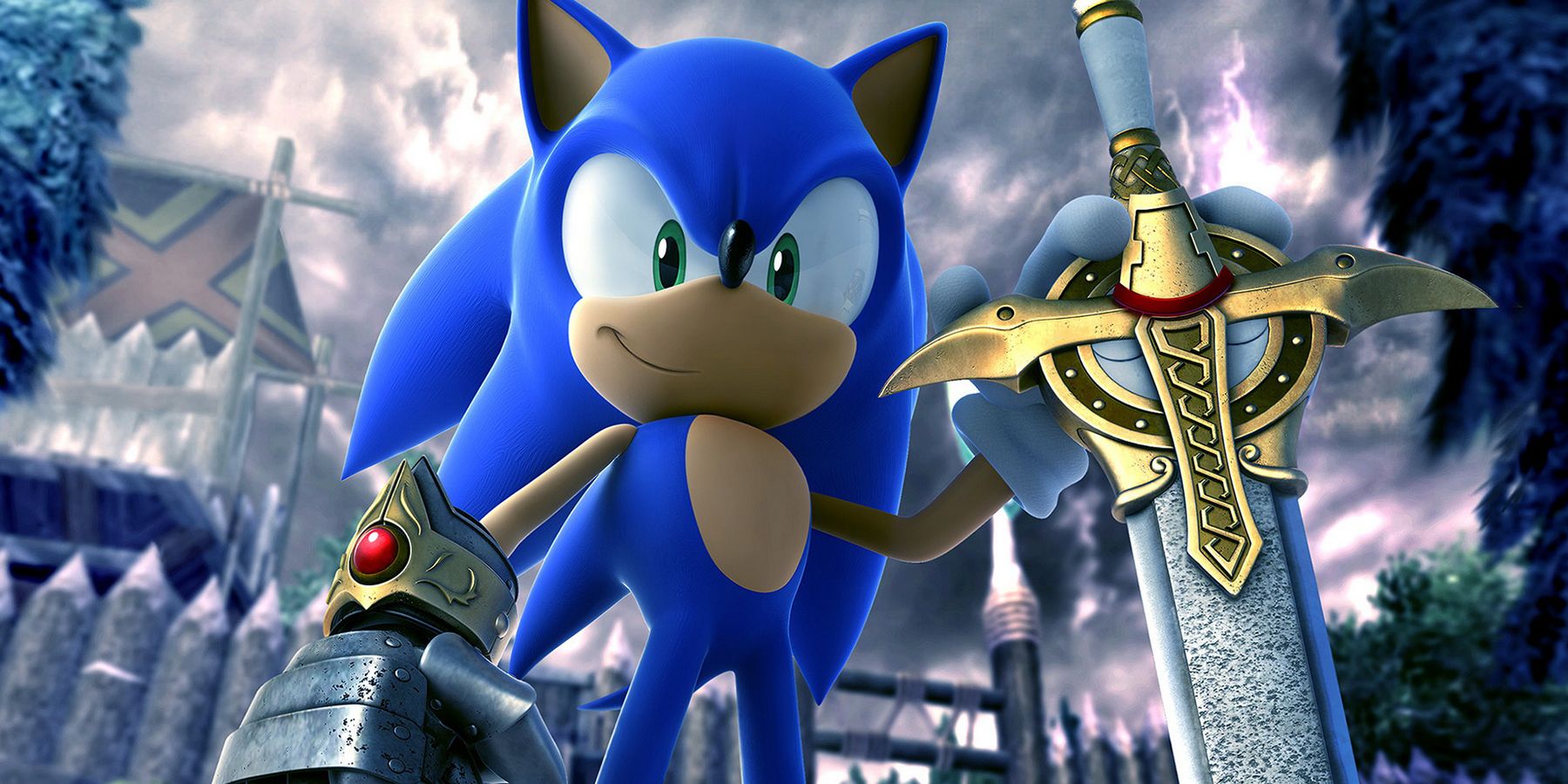 Sonic e Caliburn da Sega Sonic and the Black Knight