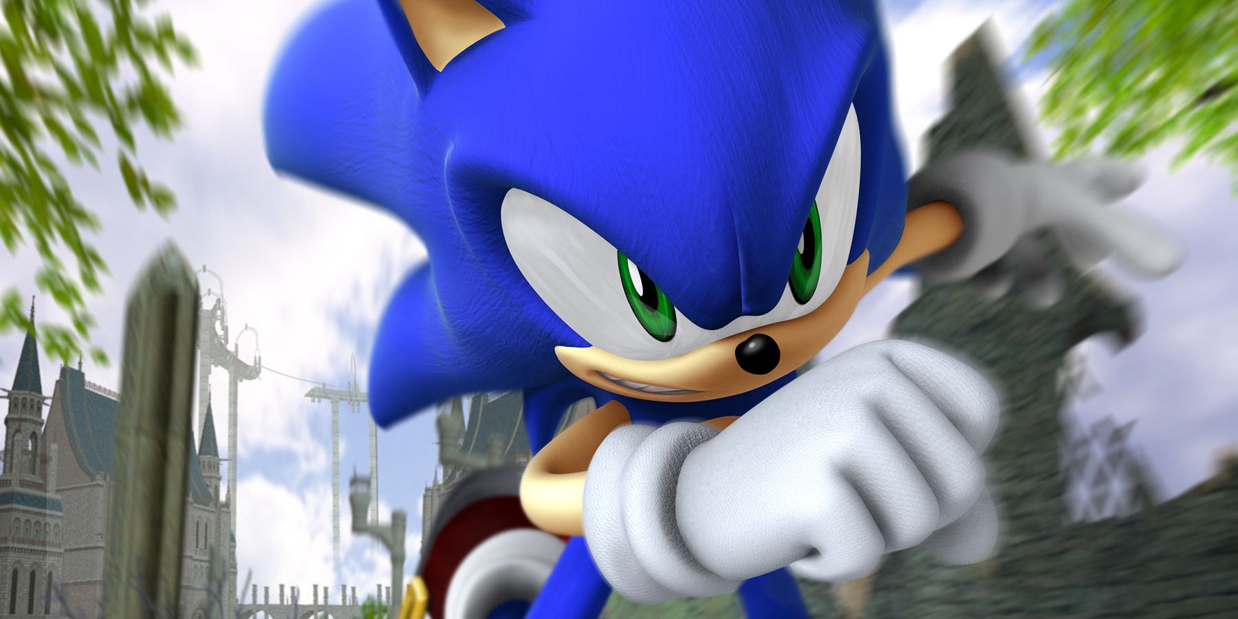 Sonic running in Sonic the Hedgehog 2006
