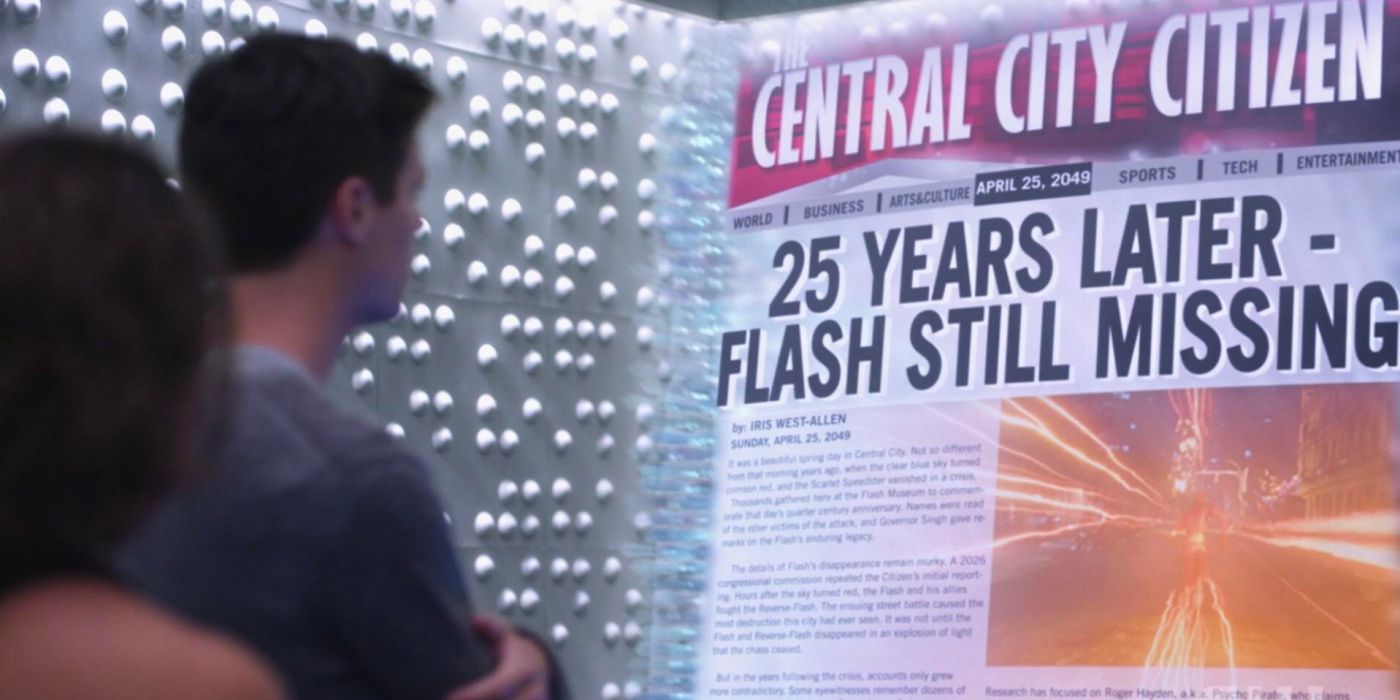 The Flash 25 years later news paper