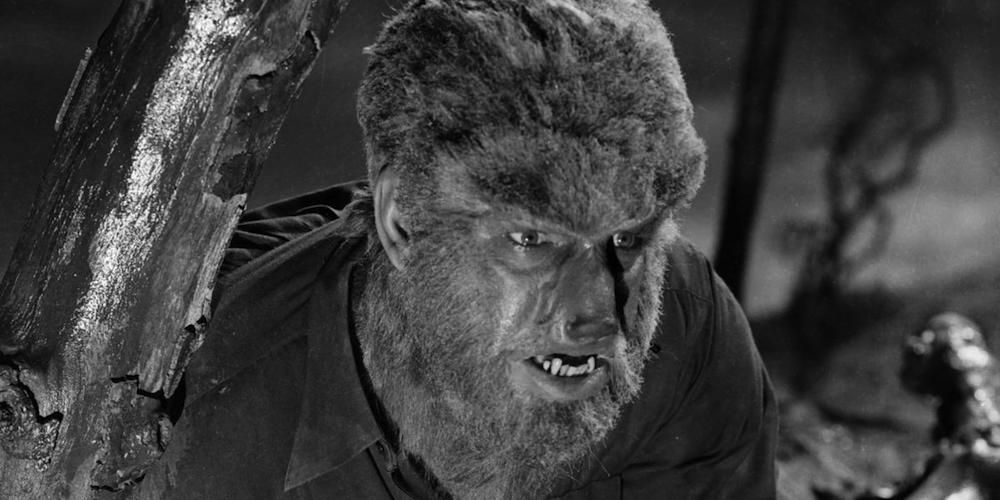 The titular Wolf Man looks off-screen