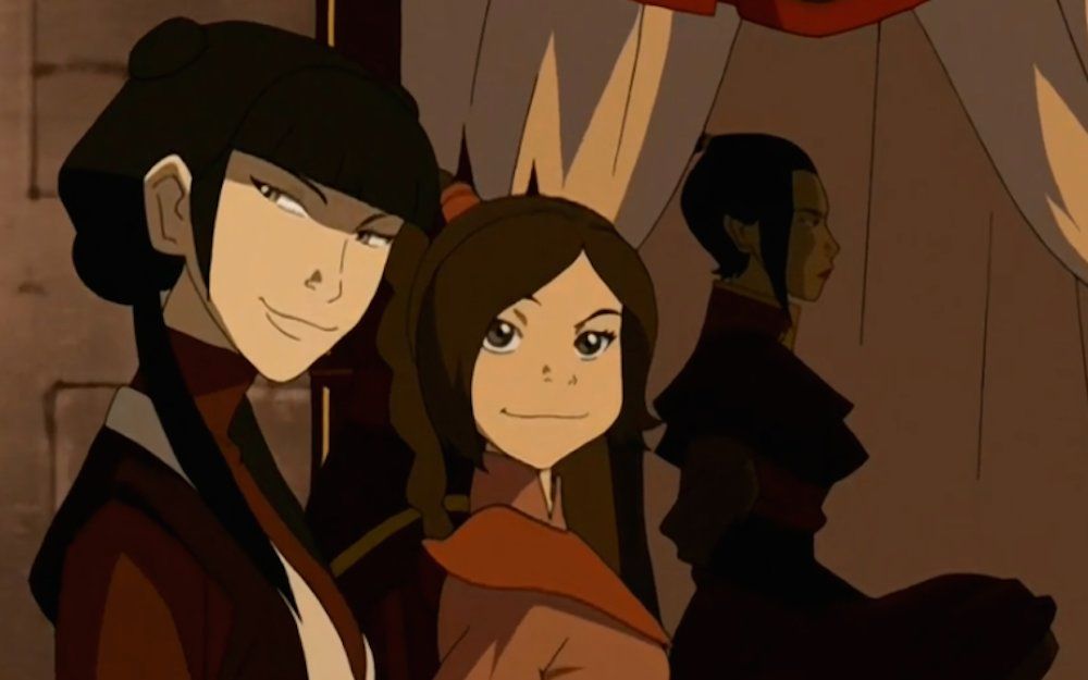 Mai, Ty Lee, and Azula traveling in Avatar The Last Airbender